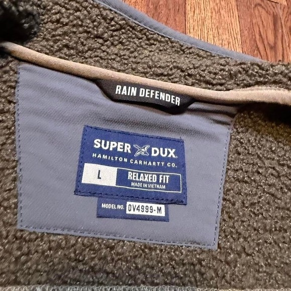 Carhartt Grey Rain Defender Relaxed Sherpa Lined Super Dux Workwear Vest Large - Picture 4 of 7